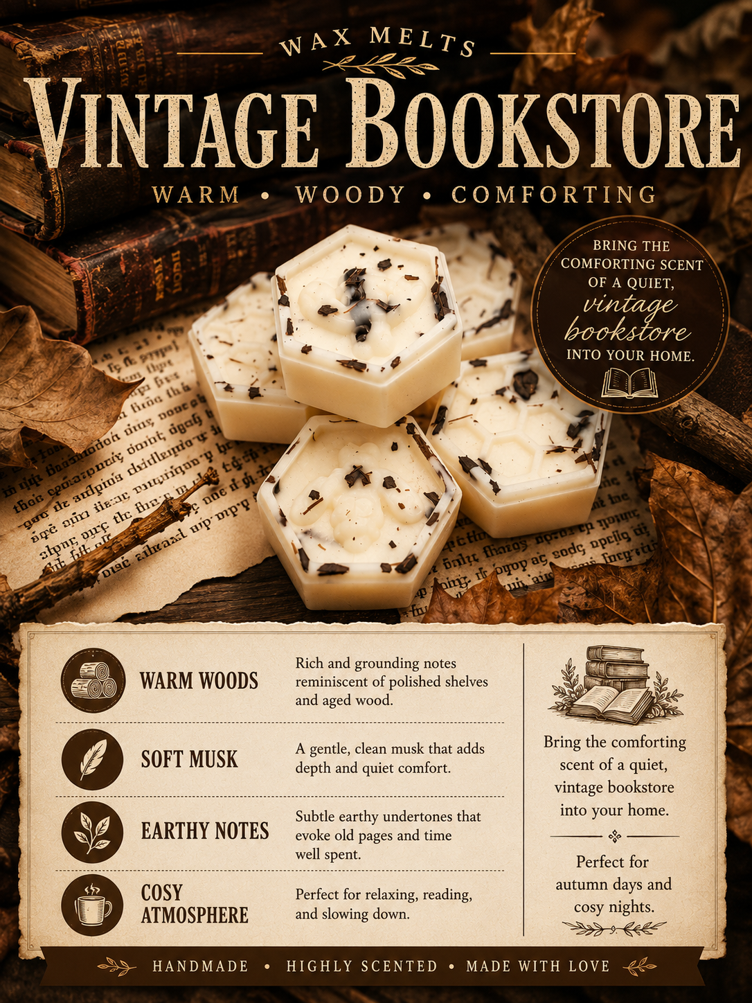 Vintage Bookstore Wax Melts