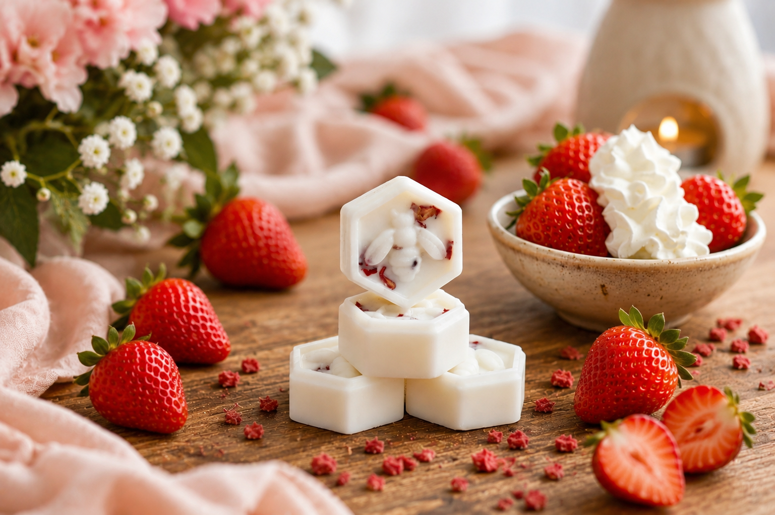 Strawberries and Cream Wax Melts