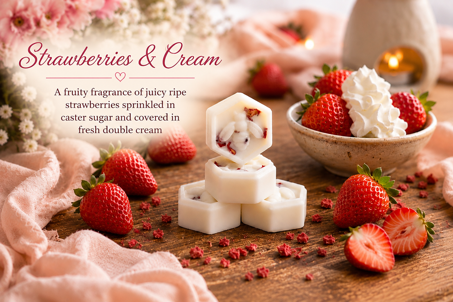 Strawberries and Cream Wax Melts