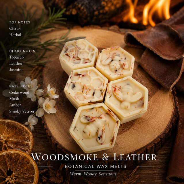 Woodsmoke Leather Wax Melts